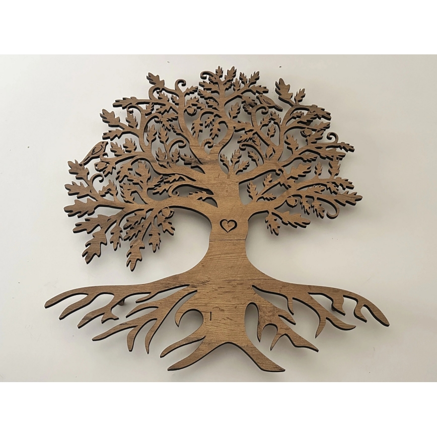 Li-Go 5729/DUB2 - Διακοσμητικό LED τοίχου με αισθητήρα κίνησης LED/10W/5V 90x110 cm σε απόχρωση δρυός