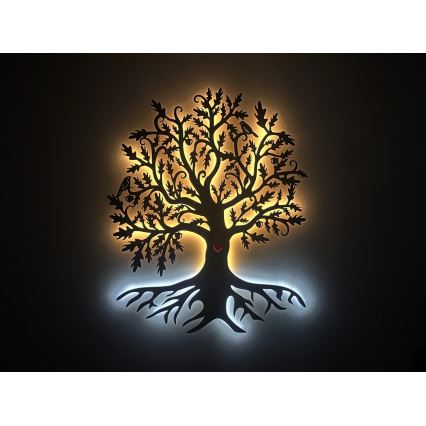 Li-Go 5739/DUB2 - Ρυθμιζόμενο επιτοίχιο διακοσμητικό φωτιστικό LED/10W/230V 68x80 cm σε χρώμα δρυός