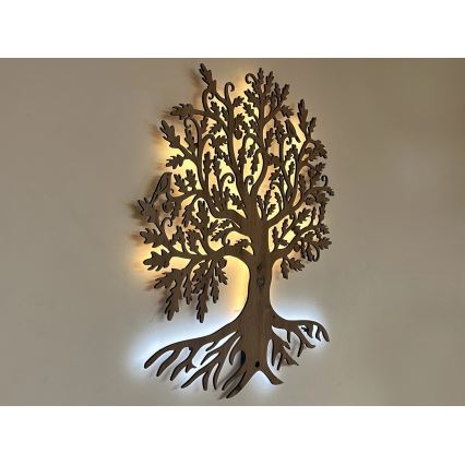 Li-Go 5739/DUB2 - Ρυθμιζόμενο επιτοίχιο διακοσμητικό φωτιστικό LED/10W/230V 68x80 cm σε χρώμα δρυός