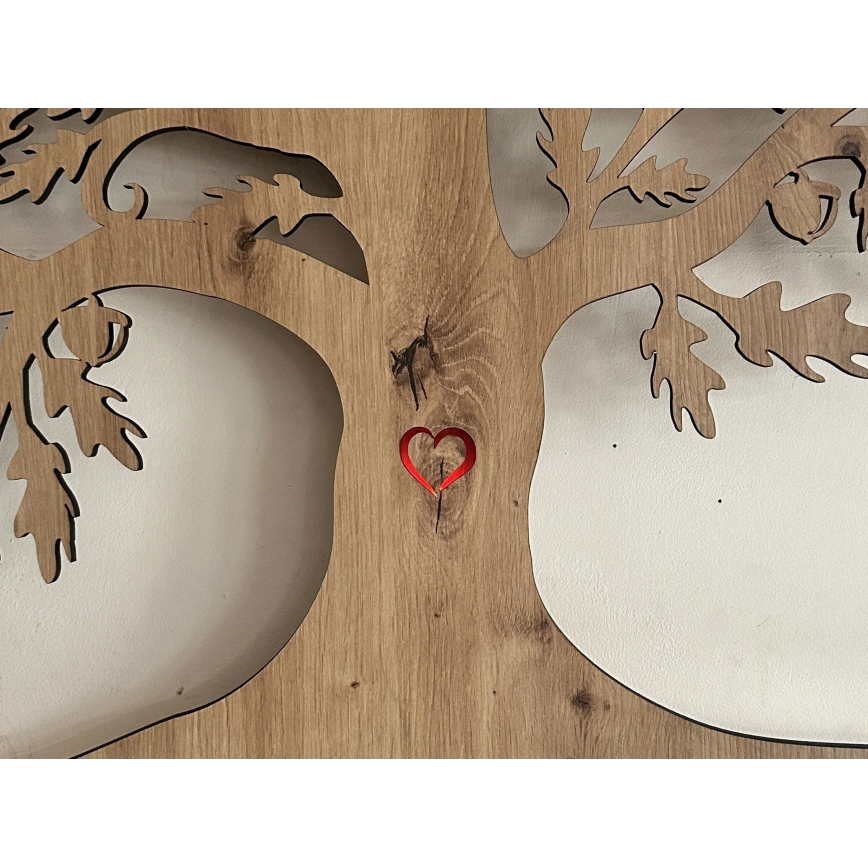 Li-Go 5739/DUB2 - Ρυθμιζόμενο επιτοίχιο διακοσμητικό φωτιστικό LED/10W/230V 68x80 cm σε χρώμα δρυός