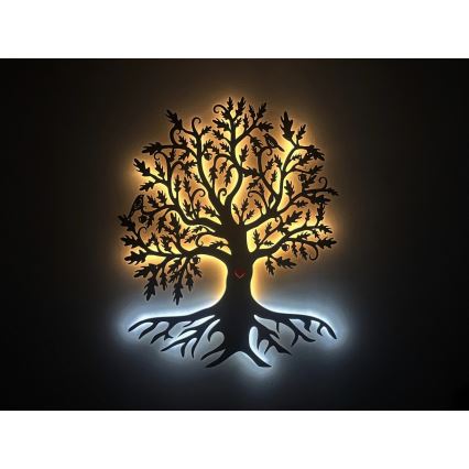 Li-Go 5742/DUB2 - LED ρυθμιζόμενο διακοσμητικό επιτοίχιο φωτιστικό LED/10W/230V 90x110 cm σε απόχρωση δρυός