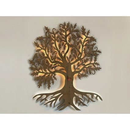 Li-Go 5742/DUB2 - LED ρυθμιζόμενο διακοσμητικό επιτοίχιο φωτιστικό LED/10W/230V 90x110 cm σε απόχρωση δρυός