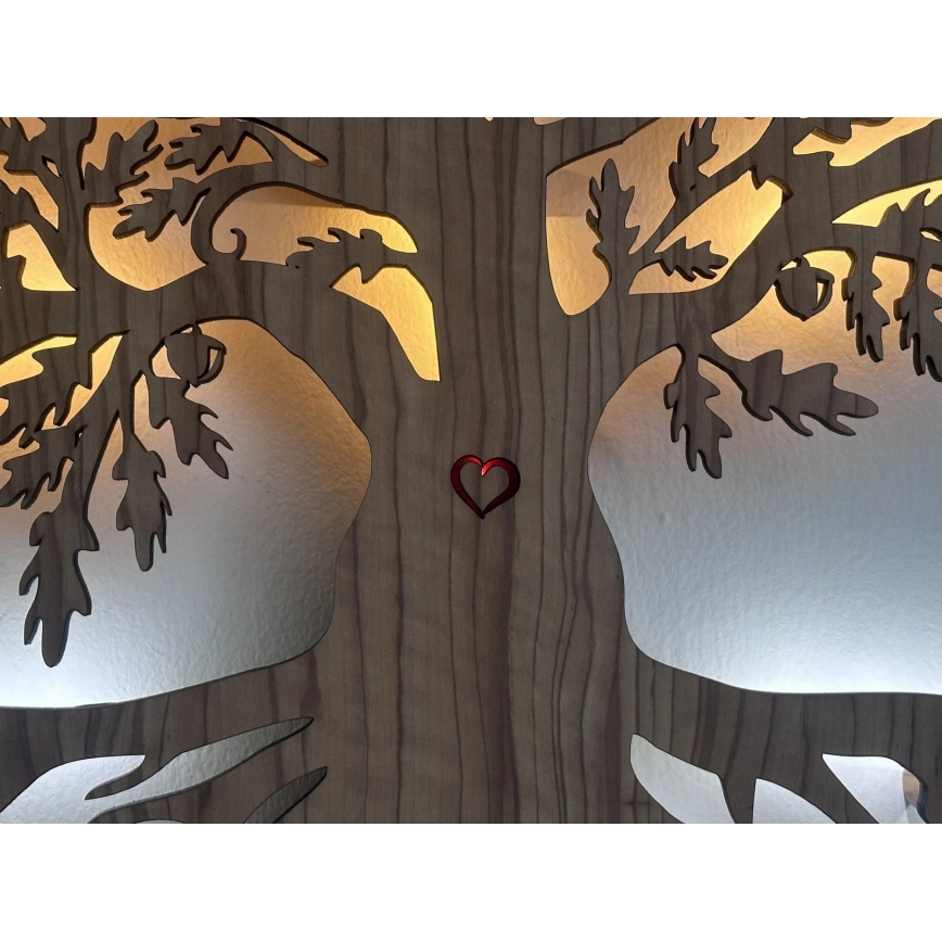 Li-Go 5747/DUB2 - Ρυθμιζόμενο διακοσμητικό φωτιστικό τοίχου LED/10W/230V 45x55 cm βελανιδιά