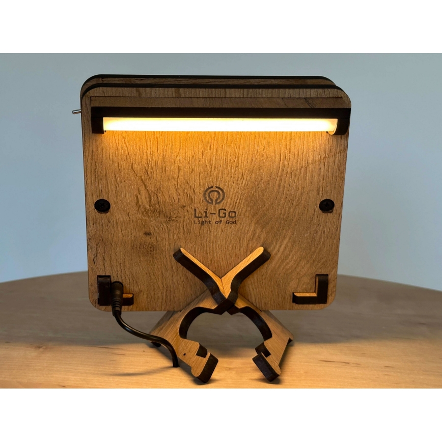 Li-Go 5788/DUB2 - LED επιτραπέζιο διακοσμητικό LED/12W/230V 19x19 cm δρυς/Μικρός Πρίγκιπας