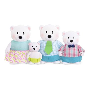 Li'l Woodzeez - Σετ φιγούρες VAN NORTH οικογένεια πολικής αρκούδας