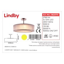 Lindby - LED Dimmable κρεμαστό φωτιστικό PIKKA 3xLED/12W/230V