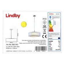Lindby - Led Dimmable κρεμαστό φωτιστικό οροφής  AMON 3xLED/12W/230V