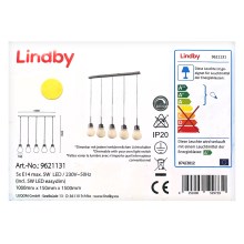 Lindby - Led Dimmable κρεμαστό φωτιστικό οροφής BADO 5xLED/5W/230V