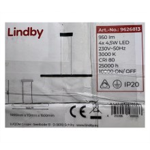 Lindby - Led Dimmable κρεμαστό φωτιστικό οροφής SOLVINA 4xLED/4,5W/230V