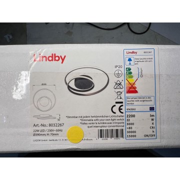Lindby - LED Dimmable φωτιστικό οροφής KYRON LED/22W/230V