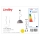 Lindby - LED RGBW Κρεμαστό φωτιστικό οροφής ντιμαριζόμενο CAROLLE 1xE27/10W/230V Wi-Fi Tuya