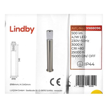 Lindby - LED Εξωτερικό φωτιστικό BELEN LED/4,1W/230V IP44