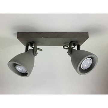 Lindby - LED Σποτ KADIGA 2xGU10/5W/230V τσιμέντο