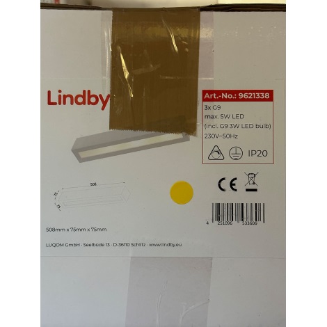 Lindby - LED Φωτιστικό τοίχου TJADA 3xG9/3W/230V