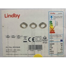 Lindby - SET 3x LED Χωνευτά φωτιστικά ANDREJ LED/4W/230V