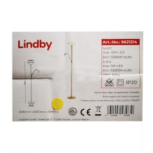 Lindby - Επιδαπέδια λάμπα JOST 1xE27/10W/230V + 1xE14/5W
