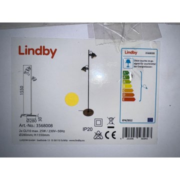 Lindby - Επιδαπέδια λάμπα SHILA 2xGU10/25W/230V