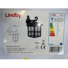 Lindby - Επιτοίχιο φωτιστικό εξωτερικού χώρου IDA 1xE27/100W/230V IP23