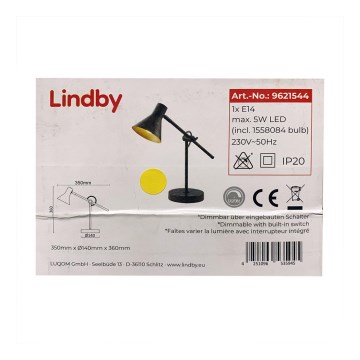 Lindby - Επιτραπέζιο φωτιστικό ντιμαριζόμενο LED ZERA 1xE14/5W/230V