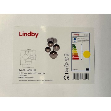 Lindby - Κρεμαστό φωτιστικό ROBYN 2xE27/40W/230V + 2xE27/25W/230V