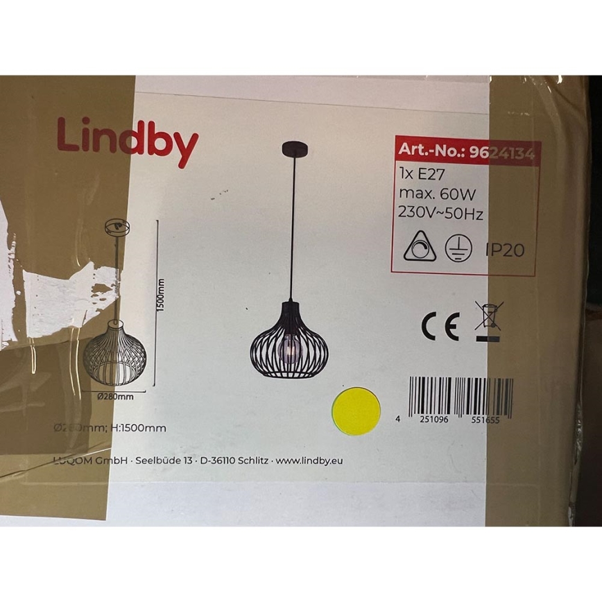 Lindby - Κρεμαστό φωτιστικό οροφής FRANCES 1xE27/60W/230V