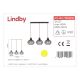 Lindby - Κρεμαστό φωτιστικό οροφής FRANCES 3xE27/60W/230V