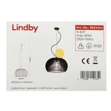 Lindby - Κρεμαστό φωτιστικό οροφής JURSA 1xE27/60W/230V