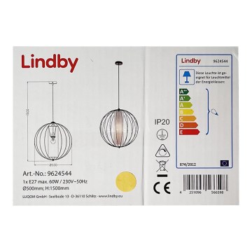 Lindby -  Κρεμαστό φωτιστικό οροφής KORIKO 1xE27/60W/230V