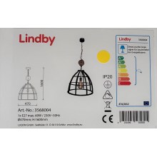 Lindby -  Κρεμαστό φωτιστικό οροφής MAXIMILIA 1xE27/60W/230V