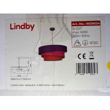 Lindby - Κρεμαστό φωτιστικό οροφής MELIA 3xE27/60W/230V