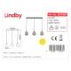 Lindby - Κρεμαστό φωτιστικό οροφής ράγα SOFIAN 3xE27/60W/230V