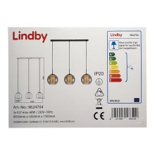 Lindby - Κρεμαστό φωτιστικό οροφής ράγα YELA 3xE27/60W/230V