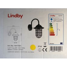 Lindby - Λάμπα τοίχου εξωτερικού χώρου NAILA 1xE27/60W/230V IP44