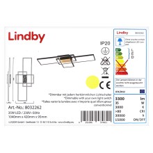 Lindby - Πλαφονιέρα οροφής LED ντιμαριζόμενη EMILJAN LED/35W/230V