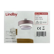 Lindby - Πλαφονιέρα οροφής MELIA 3xE27/60W/230V