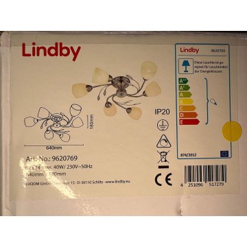 Lindby - Πλαφονιέρα οροφής TATAS 6xE14/40W/230V
