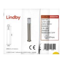 Lindby - Φωτιστικό LED εξωτερικού χώρου BELEN LED/4,1W/230V IP44