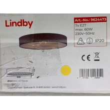 Lindby - Φωτιστικό οροφής GORDANA 7xE27/60W/230V