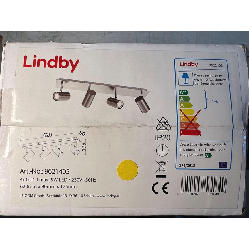 Lindby - Φωτιστικό σποτ 4xGU10/5W/230V