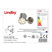 Lindby - Φωτιστικό τοίχου LED Dimmable EBBI 1xE14/5W/230V
