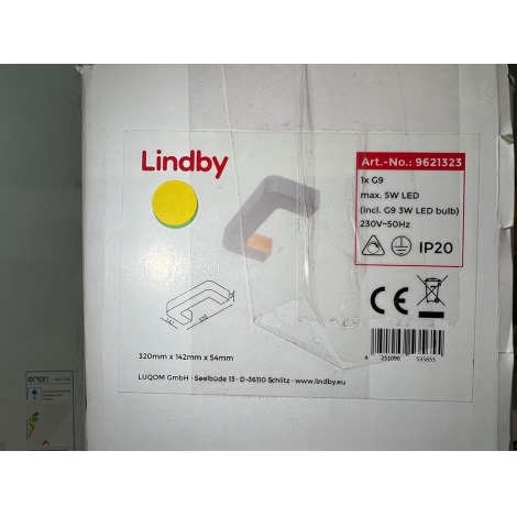 Lindby - Φωτιστικό τοίχου LED JULIKA 1xG9/5W/230V
