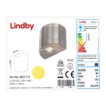 Lindby - Φωτιστικό τοίχου LED LAREEN 2xLED/3W/230V