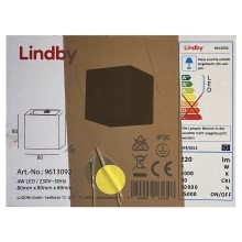 Lindby - Φωτιστικό τοίχου LED QUASO LED/4W/230V τσιμέντο