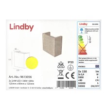 Lindby - Φωτιστικό τοίχου LED YVA 2xLED/2,4W/230V