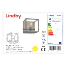 Lindby - Φωτιστικό τοίχου MERON 1xE27/60W/230V