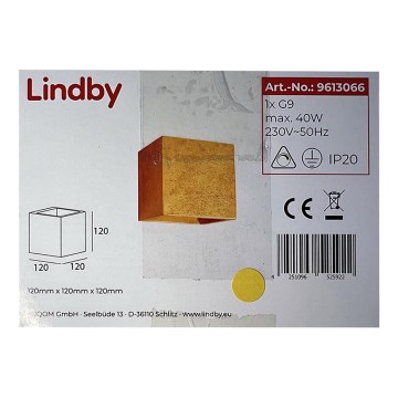 Lindby - Φωτιστικό τοίχου YADE 1xG9/20W/230V