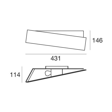 Linea Light 6986 - Φως τοίχου ZIG ZAG 1xE27/57W/230V