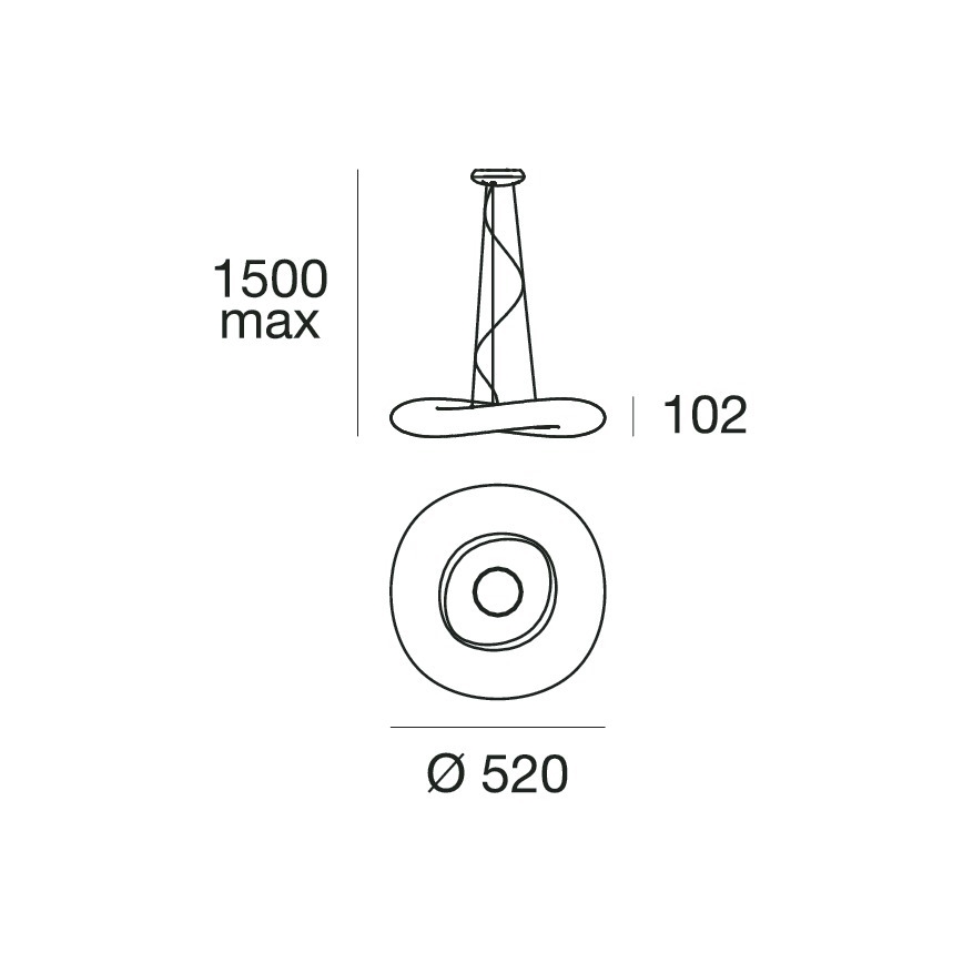 Linea Light 8005 - Led Dimmable κρεμαστό φωτιστικό οροφής MR. MAGOO LED/23W/230V διάμετρος 52 cm