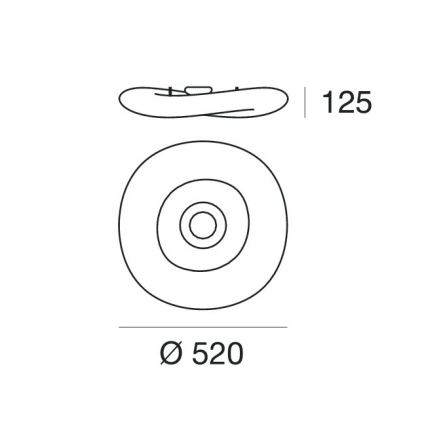 Linea Light 8006 - LED Dimmable φωτιστικό οροφής MR. MAGOO LED/23W/230V διάμετρος 52 cm