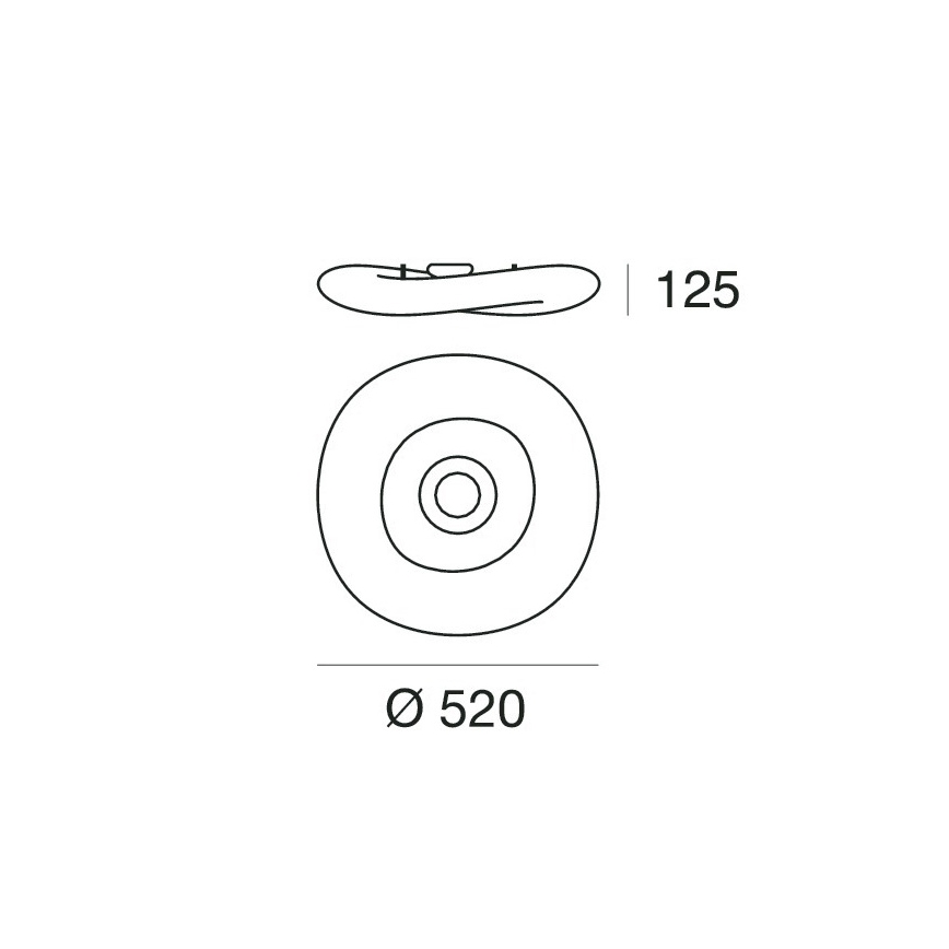 Linea Light 8006 - LED Dimmable φωτιστικό οροφής MR. MAGOO LED/23W/230V διάμετρος 52 cm